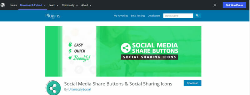 社交媒体分享按钮和社交分享图标