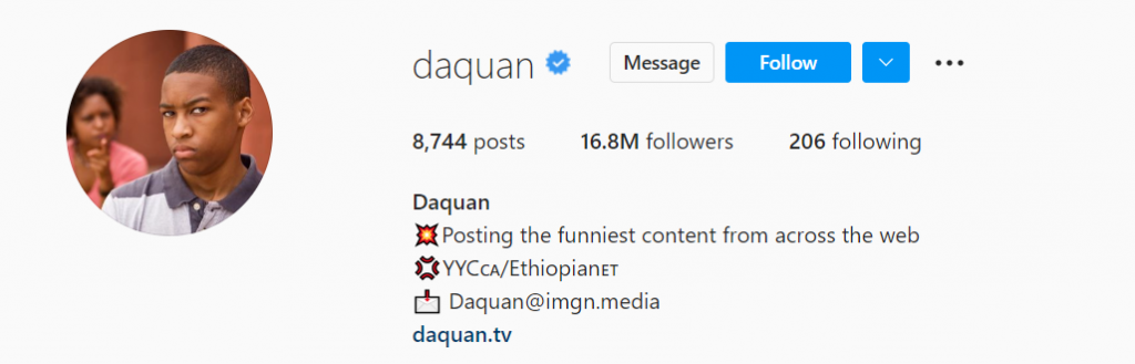 Daquan isn't an account of a specific person