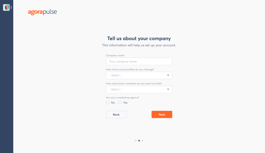 Tell about your company on Agorapulse