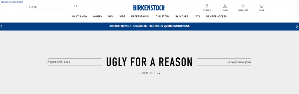 Birkenstock品牌内容示例
