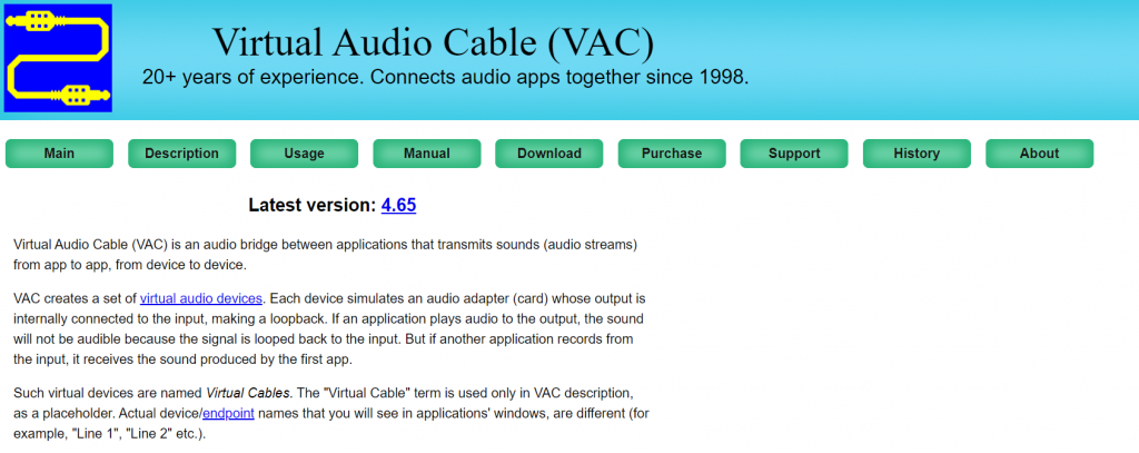 VAC an audio bridge between applications
