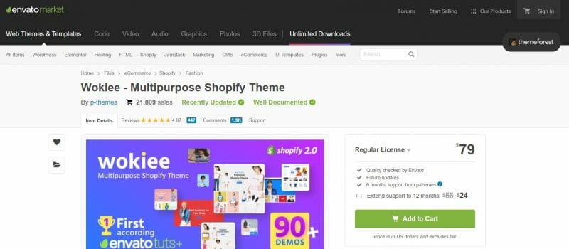 沃基Multipurpose Shopify Theme