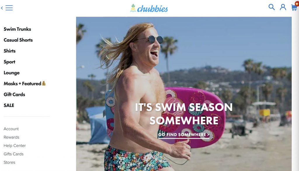 Chubbies Shorts - Best ecom web design