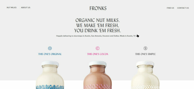 fronks- best clean interactive website design for online business