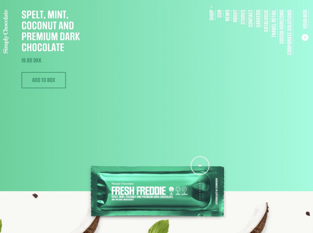 电子商务的最佳网页设计简单巧克力丹麦
