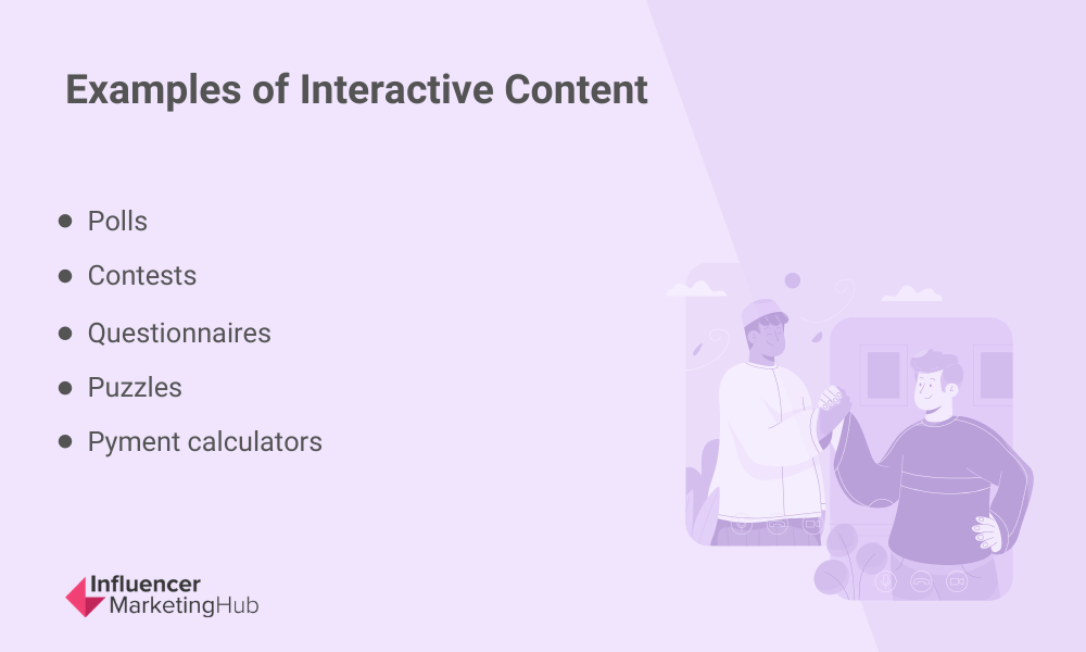 examples of interactive content