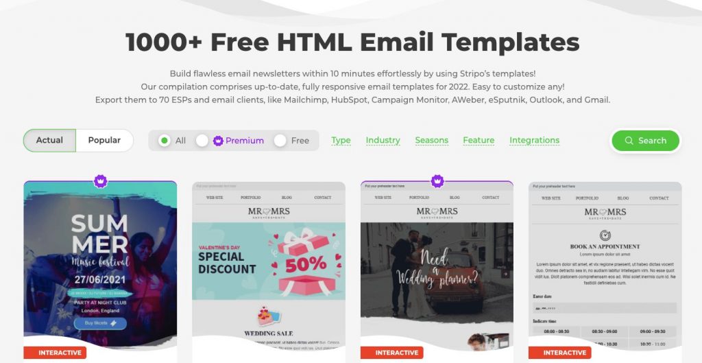 Stripo, an email design platform