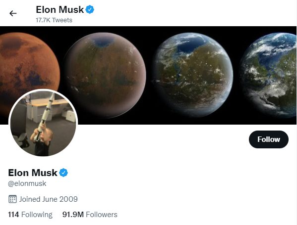 埃隆·马斯克（Elon Musk）在Twitter上
