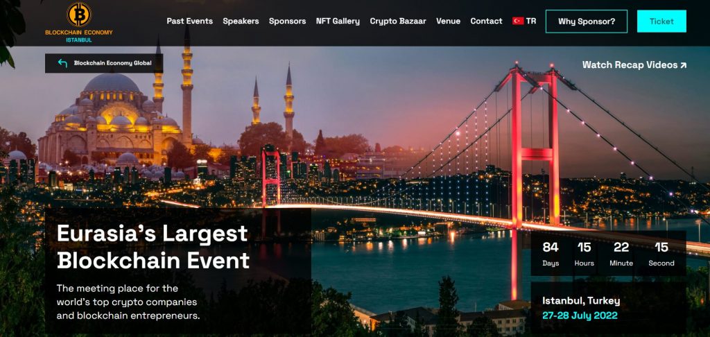 Blockchain Economy Istanbul Summit Cryptocurrency Events