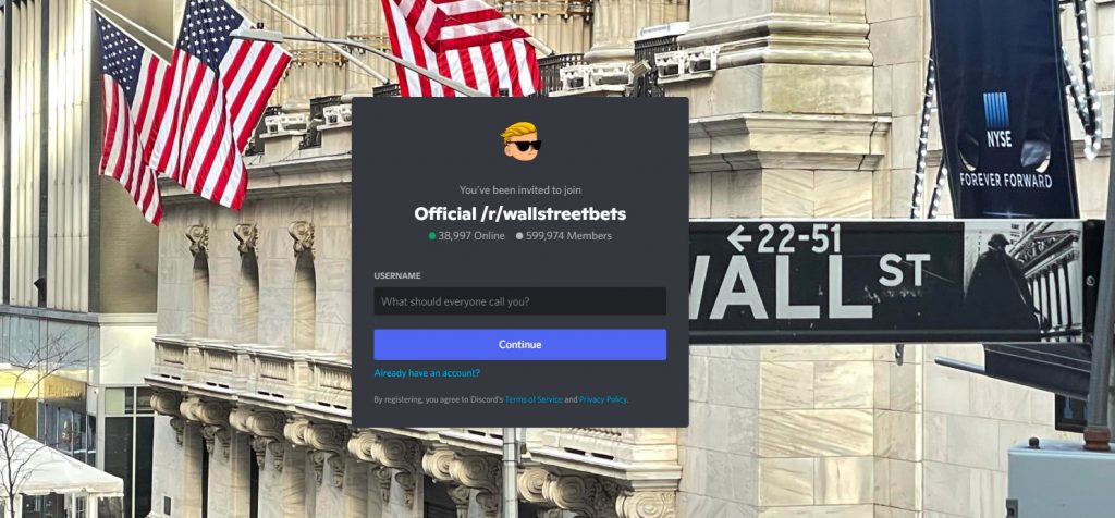 R/Wallstreetbets is crypto-related community on Discord
