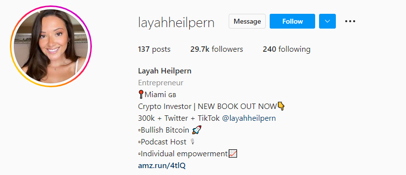 Layah Heilpern Instagram加密影响者