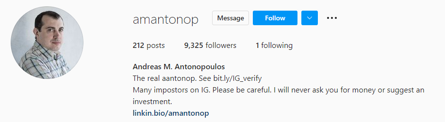 安德烈亚斯·安东尼波洛斯InstagramCrypto Influencer
