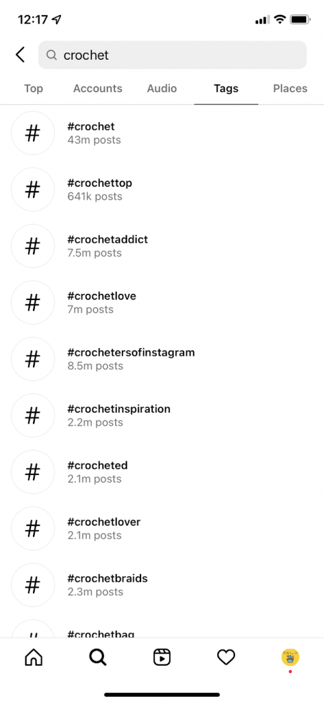 搜索工作如何Instagram“标签”