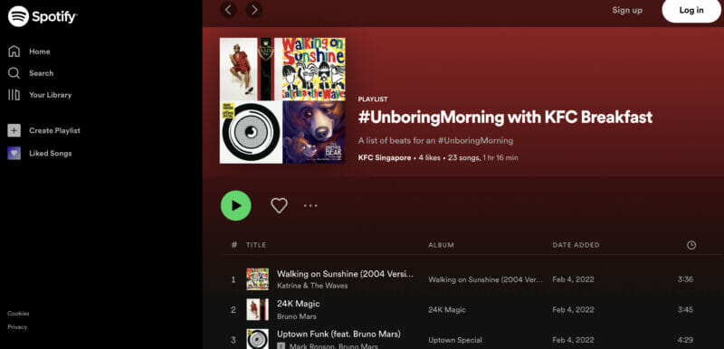 #unboringmornings / Spotify